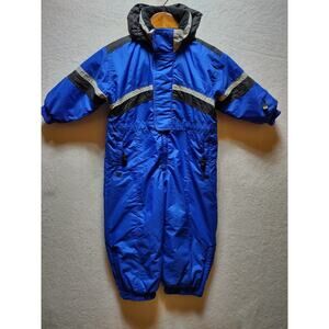 Rawik Kids XS/3T Snow Suit Ski Suit One Piece Zip Front Roll Up Hood 4 Pockets